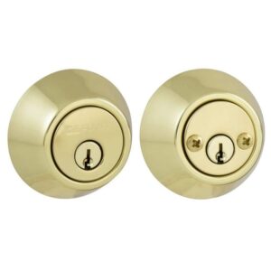 Defiant Polished Brass Double Cylinder Deadbolt