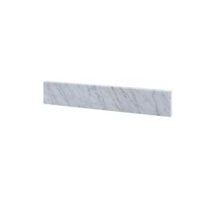 YASINU 21.25 in. W x 4 in. H Carrara Marble Vanity Top Backsplash in White