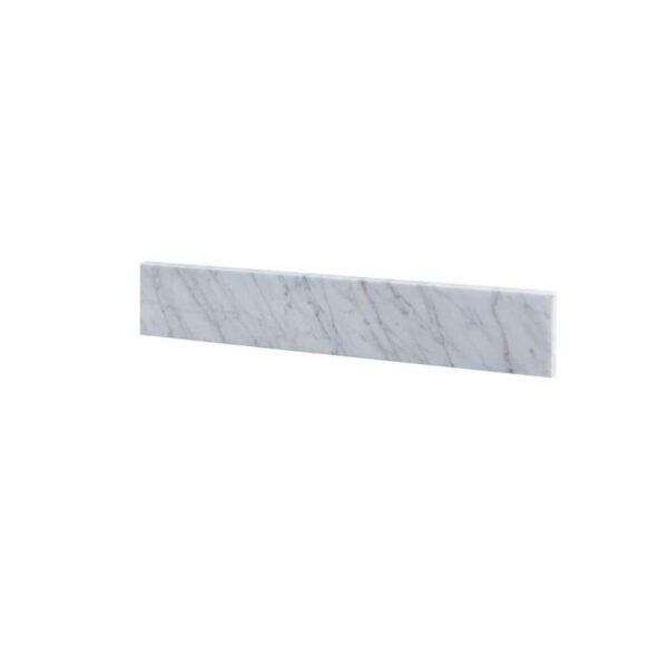 YASINU 21.25 in. W x 4 in. H Carrara Marble Vanity Top Backsplash in White