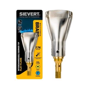 SIEVERT Multi-Torch Brass Flat Flame Burner Tip - Fuel Not Included