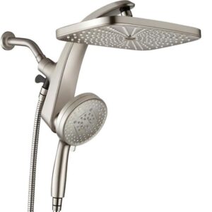 Numhew 2-Piece High Pressure Rain Shower Head Nickel 10 Sprays Handheld