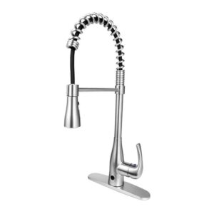 FLOW Motion Activated Pull-Down Spring Neck Kitchen Faucet Brushed Nickel