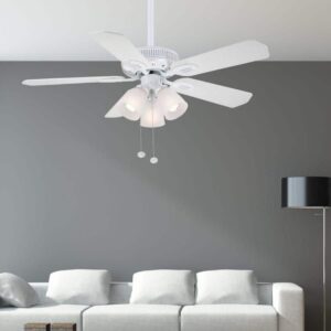 Hampton Bay Glendale 42 in. LED Indoor White Ceiling Fan with Light Kit