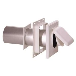 NO-PEST VENT 4 in. J Block or Wide-Mount Dual Door Wall Vent in White