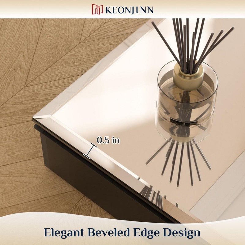 KeonJinn 14x18 in. Beveled Frameless Medicine Cabinet Mirror Surface/Recessed - Image 8