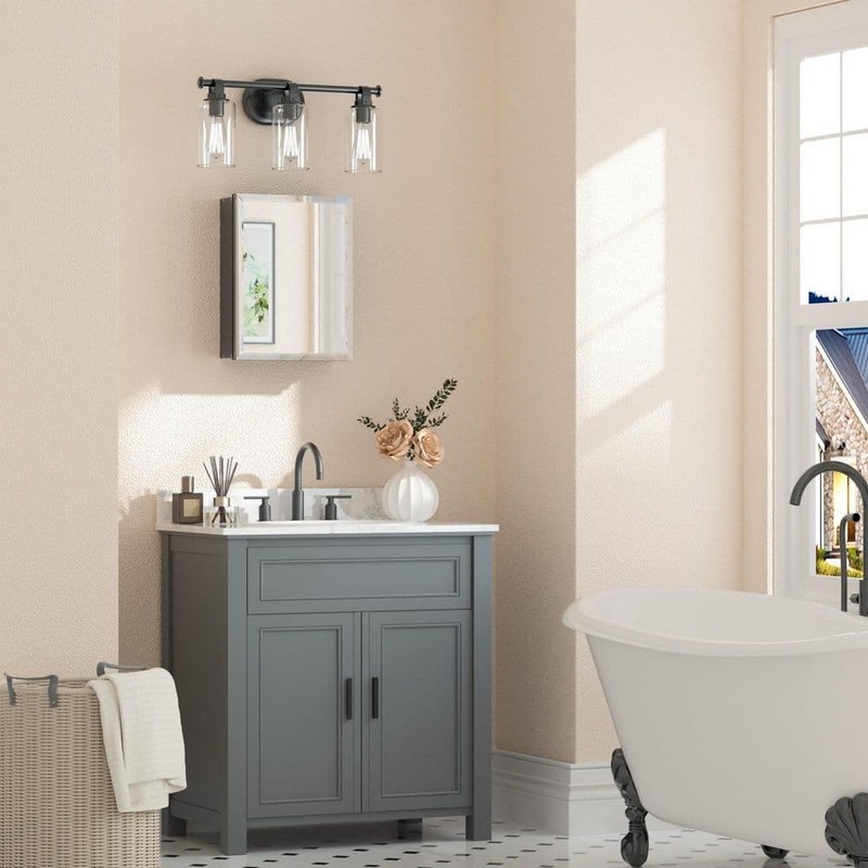 KeonJinn 14x18 in. Beveled Frameless Medicine Cabinet Mirror Surface/Recessed - Image 15