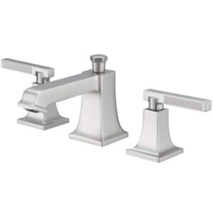 HOMEMYSTIQUE 8 in. Widespread Double Handle Bathroom Faucet Brushed Nickel