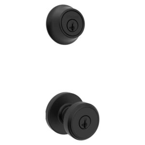 Kwikset Maven Keyed Entry Knob & Deadbolt Combo Pack Matte Black