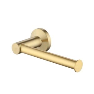 Glacier Bay Dorind Wall-Mount Toilet Paper Holder Single Post in Brushed Gold