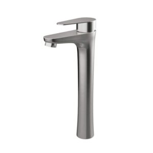 FLG Bathroom Vessel Sink Faucet Stainless Steel Tall 1-Hole Brushed Nickel