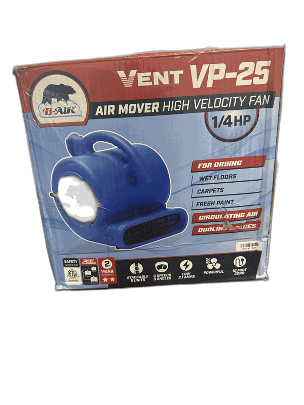 B-Air 1/4 HP Air Mover Blower Fan Blue for Carpet Dryer Floor Water Damage - Image 11