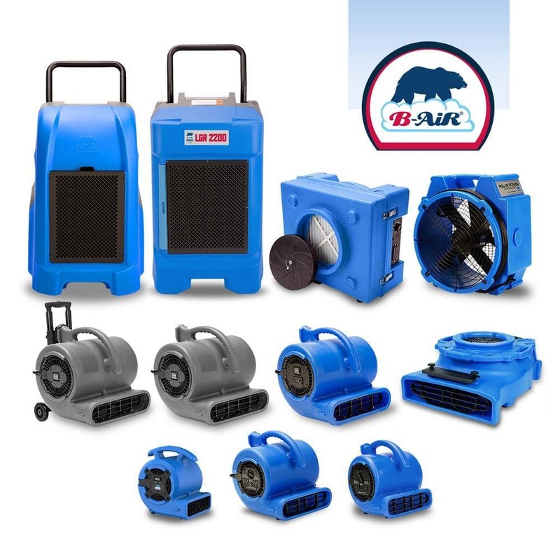 B-Air 1/2 HP Air Mover Carpet Dryer Floor Blower Fan Grey - Image 10