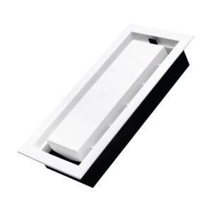 Inte-Grates 4 in. x 10 in. Paintable Plastic Wall Register in Textured White