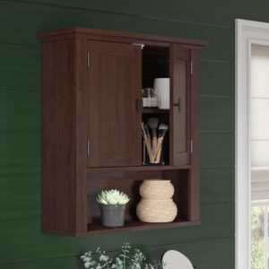 RiverRidge Home Hayward 24.5" H x 22.81" W Bathroom Storage Cabinet Dark Wood