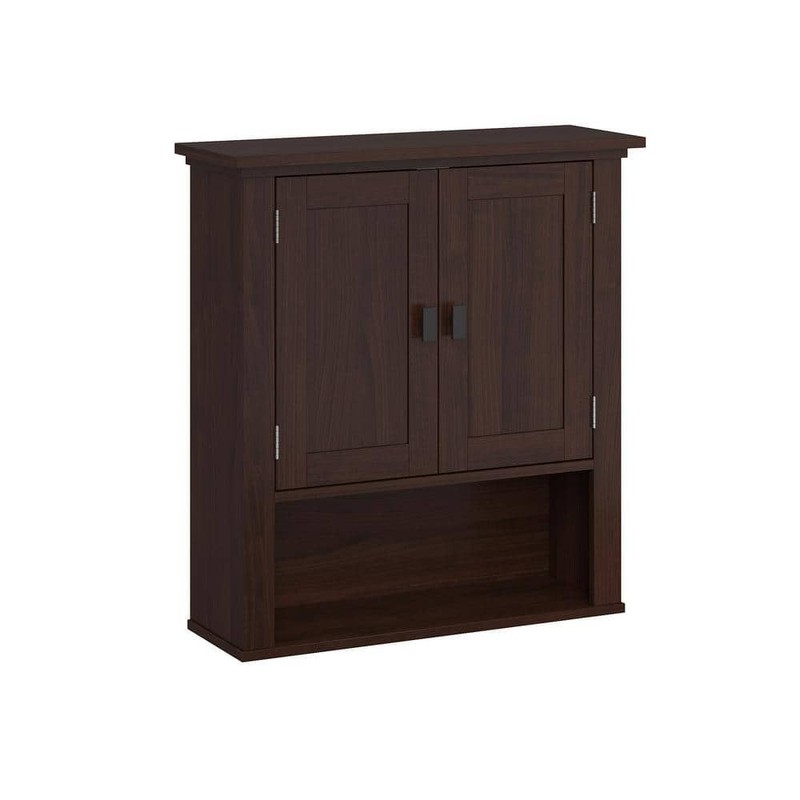 RiverRidge Home Hayward 24.5" H x 22.81" W Bathroom Storage Cabinet Dark Wood - Image 2