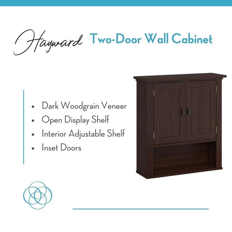 RiverRidge Home Hayward 24.5" H x 22.81" W Bathroom Storage Cabinet Dark Wood - Image 5