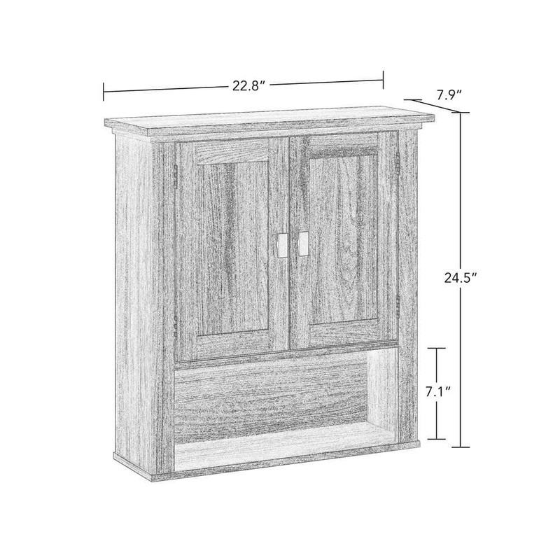 RiverRidge Home Hayward 24.5" H x 22.81" W Bathroom Storage Cabinet Dark Wood - Image 7