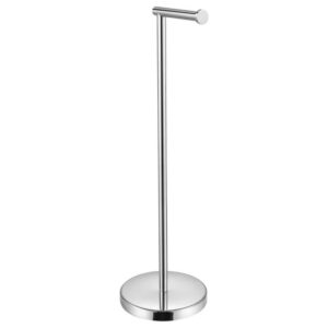 KES Bathroom Freestanding Toilet Paper Holder 26 in. Polished Finish Floor Stand