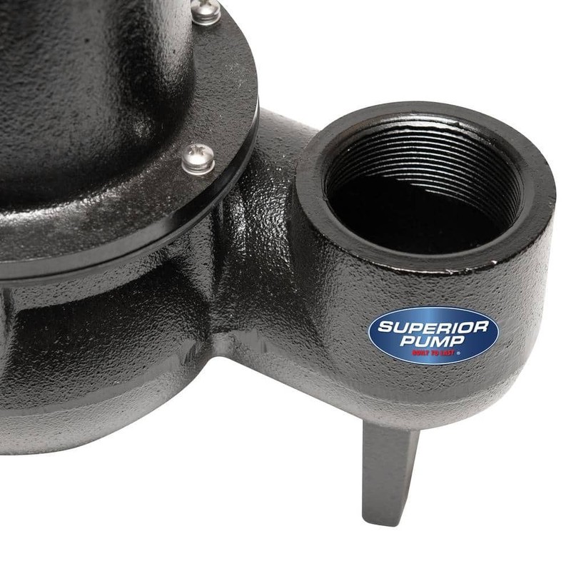 Superior Pump 1/2 HP Submersible Cast Iron Sewage Ejector Pump - Image 2