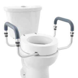 VEVOR Raised Toilet Seat 10"x24" White 300 lbs Capacity for Round Toilet