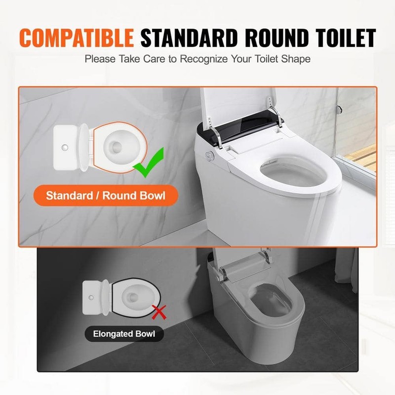 VEVOR Raised Toilet Seat 10"x24" White 300 lbs Capacity for Round Toilet - Image 3