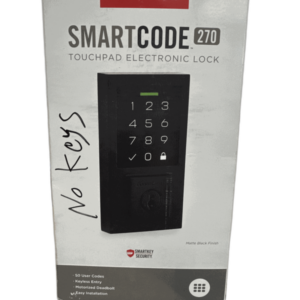 Kwikset SmartCode 270 Contemporary Matte Black Touchpad Single NO KEYS