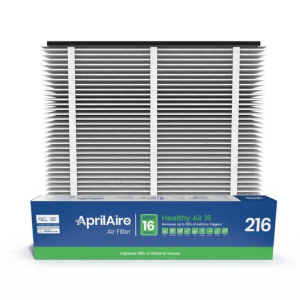 AprilAire 216 MERV 16 Air Filter 20x25x4 Pleated Fit 1210 1620 2210 2216 4200