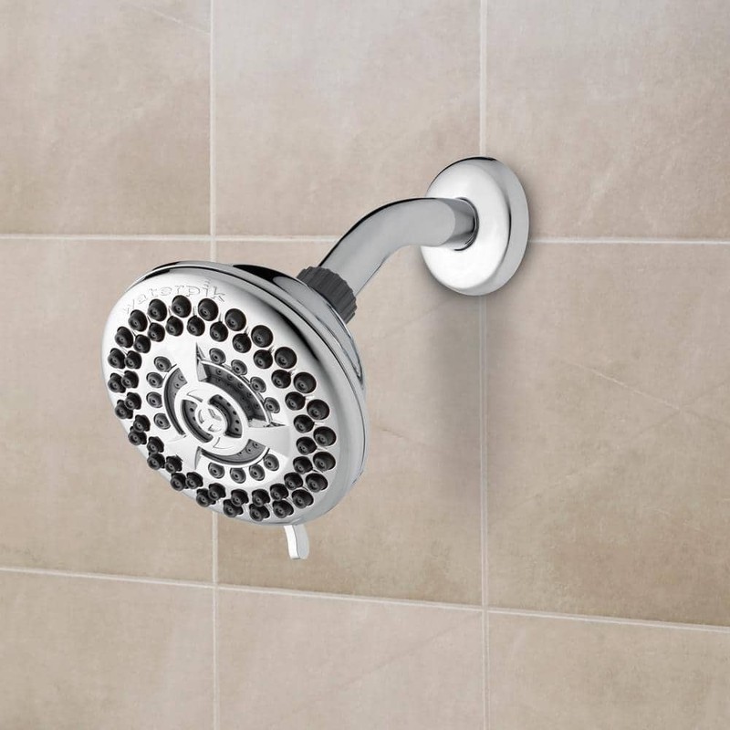 Waterpik 9-Spray 4.5 in. Single Wall Mount 1.8 GPM Fixed Shower Head in Chrome - Image 2