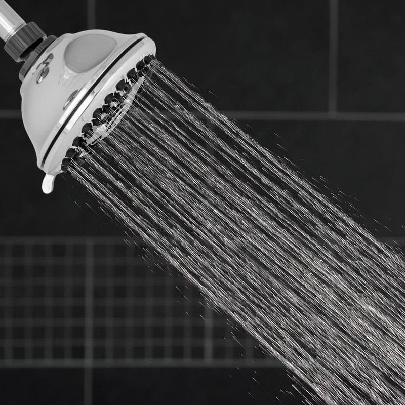 Waterpik 9-Spray 4.5 in. Single Wall Mount 1.8 GPM Fixed Shower Head in Chrome - Image 4