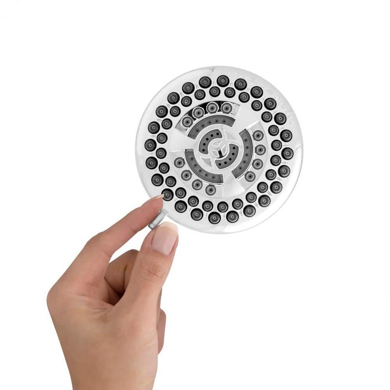 Waterpik 9-Spray 4.5 in. Single Wall Mount 1.8 GPM Fixed Shower Head in Chrome - Image 5