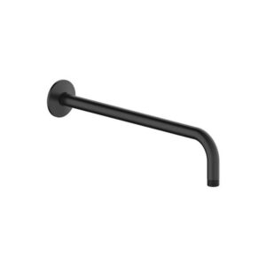 Design House 14.5 in. Wall-Mount Rain Head Shower Arm and Flange in Matte Black