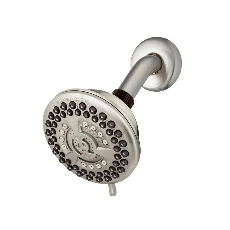 Waterpik 9-Spray 4.5 in. Single Wall Mount Low Flow Fixed Adjustable Shower Head