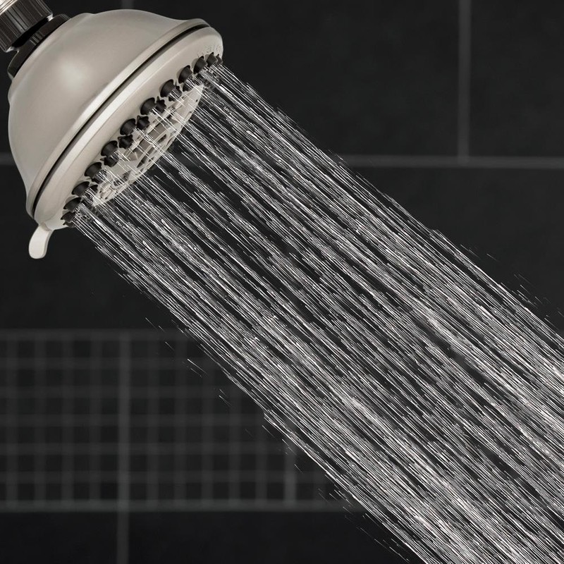Waterpik 9-Spray 4.5 in. Single Wall Mount Low Flow Fixed Adjustable Shower Head - Image 3
