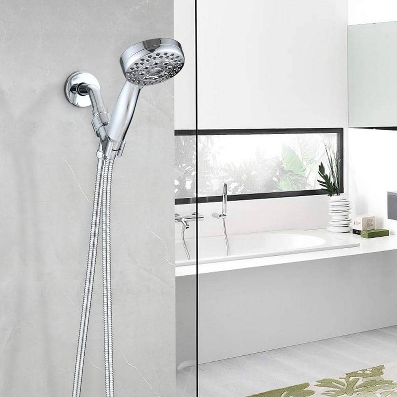 Fapully 5-Spray Wall Mounted Handheld Shower Head 2.5 GPM Chrome - Image 2