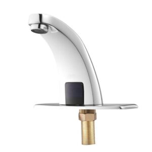 SKYSHALO Touchless Faucet, Motion Sensor, Chrome Silver, Battery, 9/16 in. Pipe