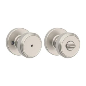 Kwikset Maven Satin Nickel Bed/Bath Round Door Knob