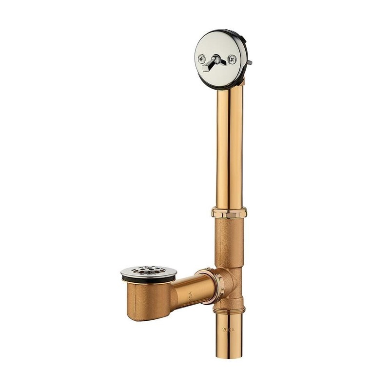 Everbilt 1-1/2 in. 20-Gauge Brass Bath Waste Overflow Drain Chrome
