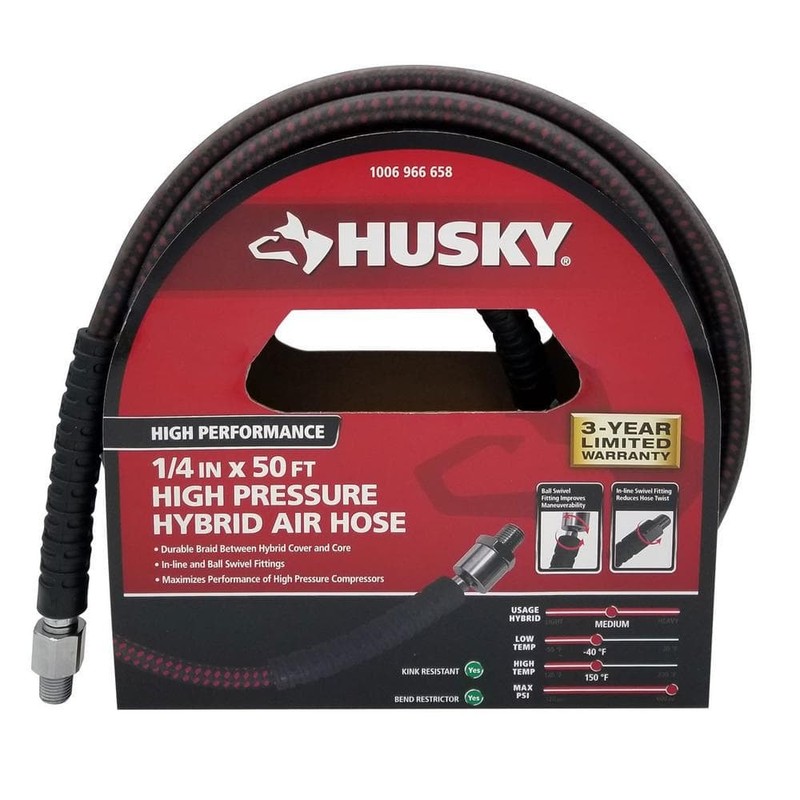 Husky 1/4 in. x 50 ft. High-Pressure Air Hose - Image 4