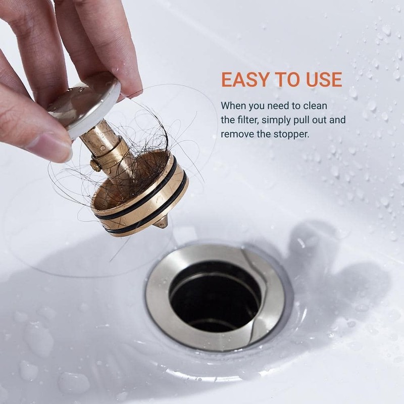 androme 8 in. Widespread Double Handle Bathroom Faucet with Metal Drain in BN - Image 11