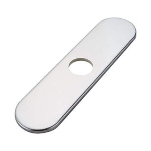 BWE Brass Kitchen Sink Faucet Hole Cover Deck Plate 10.2x2.5 in. Polished Chrome