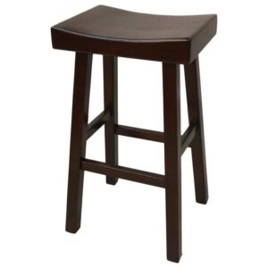 Carolina Chair & Table Colborn 30 in. Espresso Thick Saddle Seat Stool