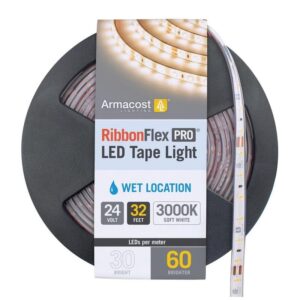 Armacost RibbonFlex Pro 32 ft 24V Outdoor LED Tape Light 3000K IP67 White