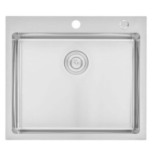 eModernDecor 25x22x10 16-Gauge Stainless Steel Single Bowl Kitchen Sink