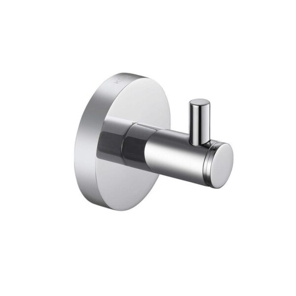 KIBI Bathroom Accessories Knob Robe/Towel Hook Wall Mounted in Chrome