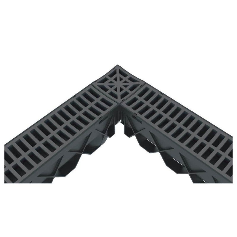 RELN 4.75" Storm Drain Polypropylene 4-Way Adapter Black Grate - Image 2