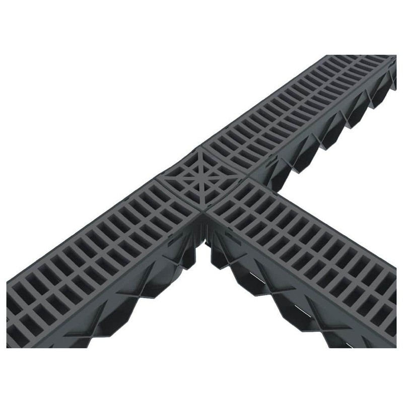 RELN 4.75" Storm Drain Polypropylene 4-Way Adapter Black Grate - Image 3