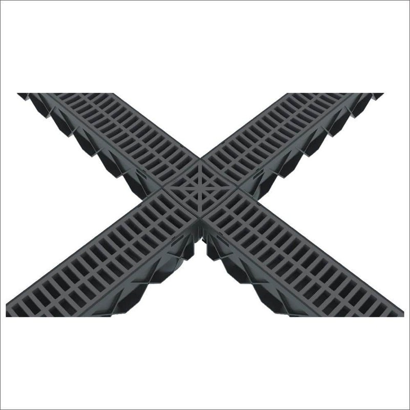 RELN 4.75" Storm Drain Polypropylene 4-Way Adapter Black Grate - Image 4