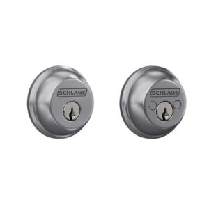 Schlage Satin Chrome Light Commercial Double Cylinder Deadbolt
