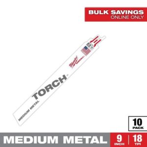 Milwaukee 9 in. 18 TPI TORCH Metal SAWZALL Blades (10-Pack)