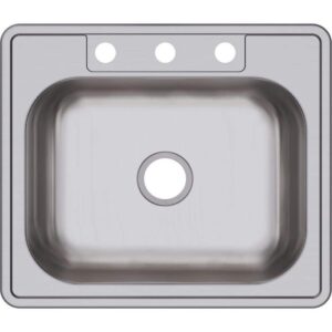Elkay Dayton 25" Drop-in Single Bowl 22-Gauge Satin Stainless Steel Sink